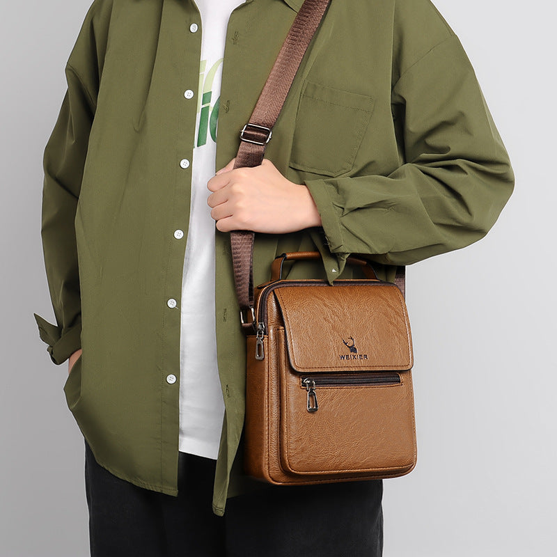 Bolso de hombro de negocios cruzado de gran capacidad impermeable casual retro
