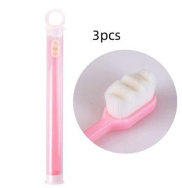 Brosse à dents Ultra-fine, poils Super doux, nettoyage en profondeur, Portable, outils de soins bucco-dentaires, nettoyage buccal, voyage