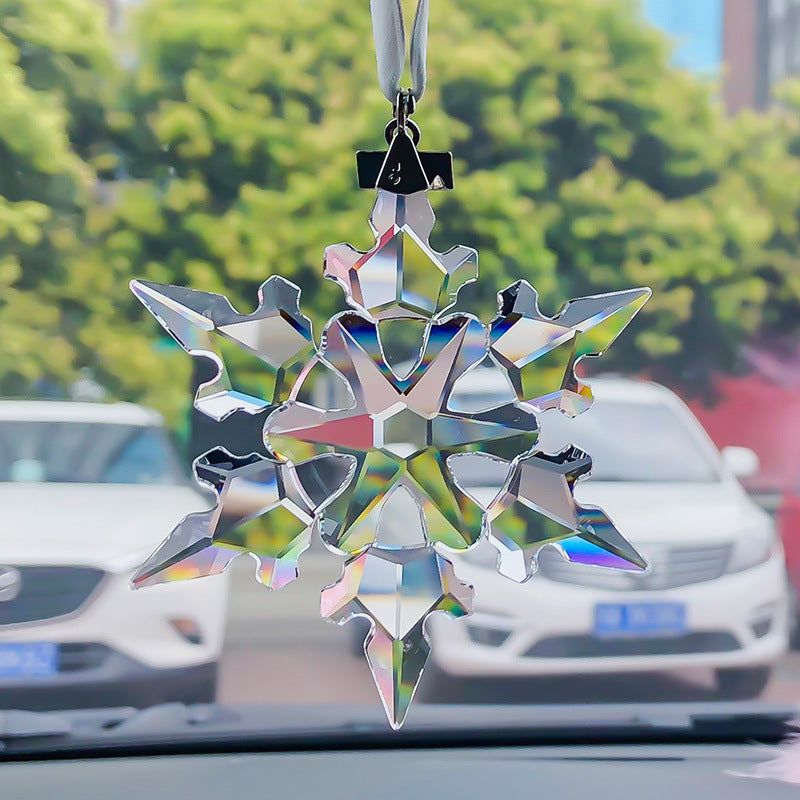 Crystal Creative Snowflake Car Pendant Interior