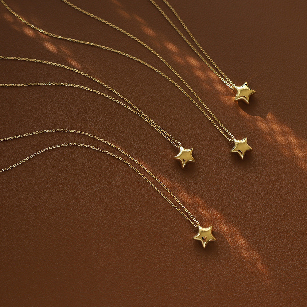 Collar de estrella de cinco puntas simple Lucky Star