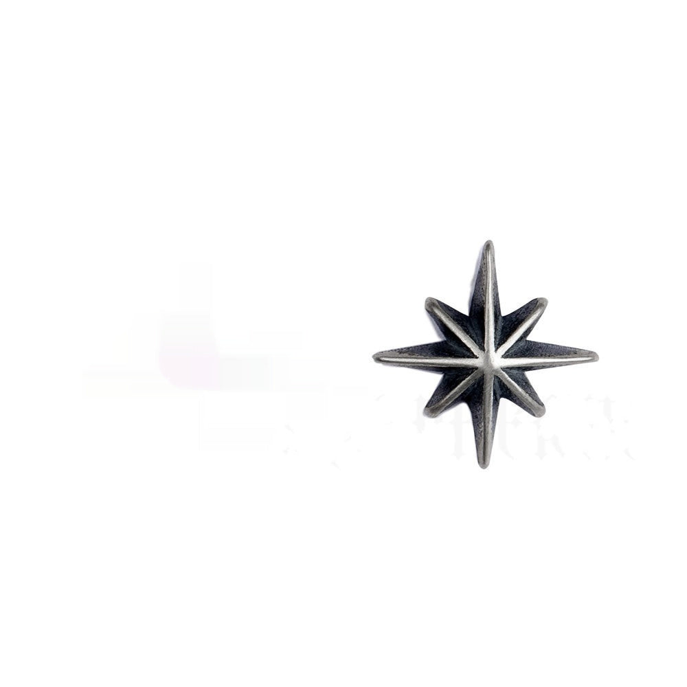 Dark Dream S925 Sterling Silver Eight Awn Shehe Stud Earrings