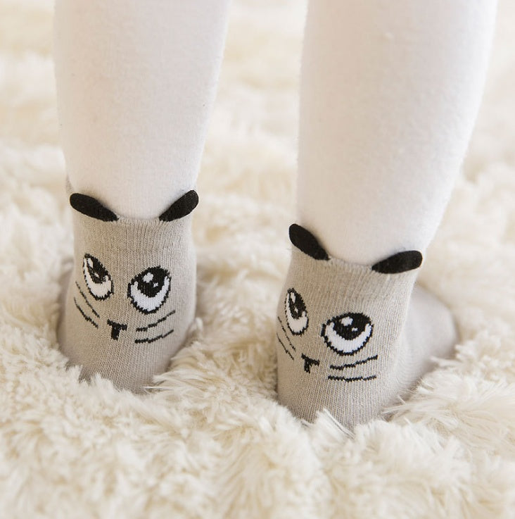 Nouveauté chaussettes nouveau-né dessin animé coton bébé chaussettes antidérapantes bébé coton chaussettes 