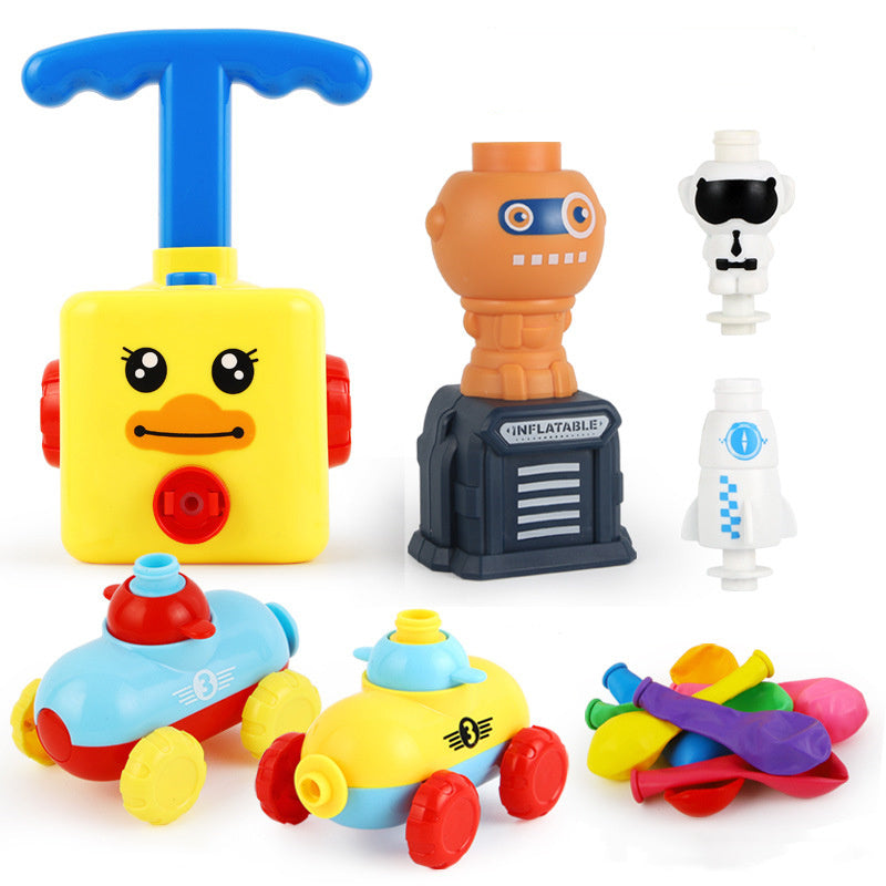 Power Balloon Launch Tower Toy Puzzle  Education Inertia Air Power Balloon Car Science Experimen Toy For Children Gift