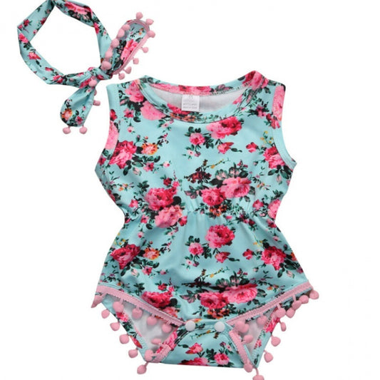 Vêtements d'été pour bébé fille, body sans manches