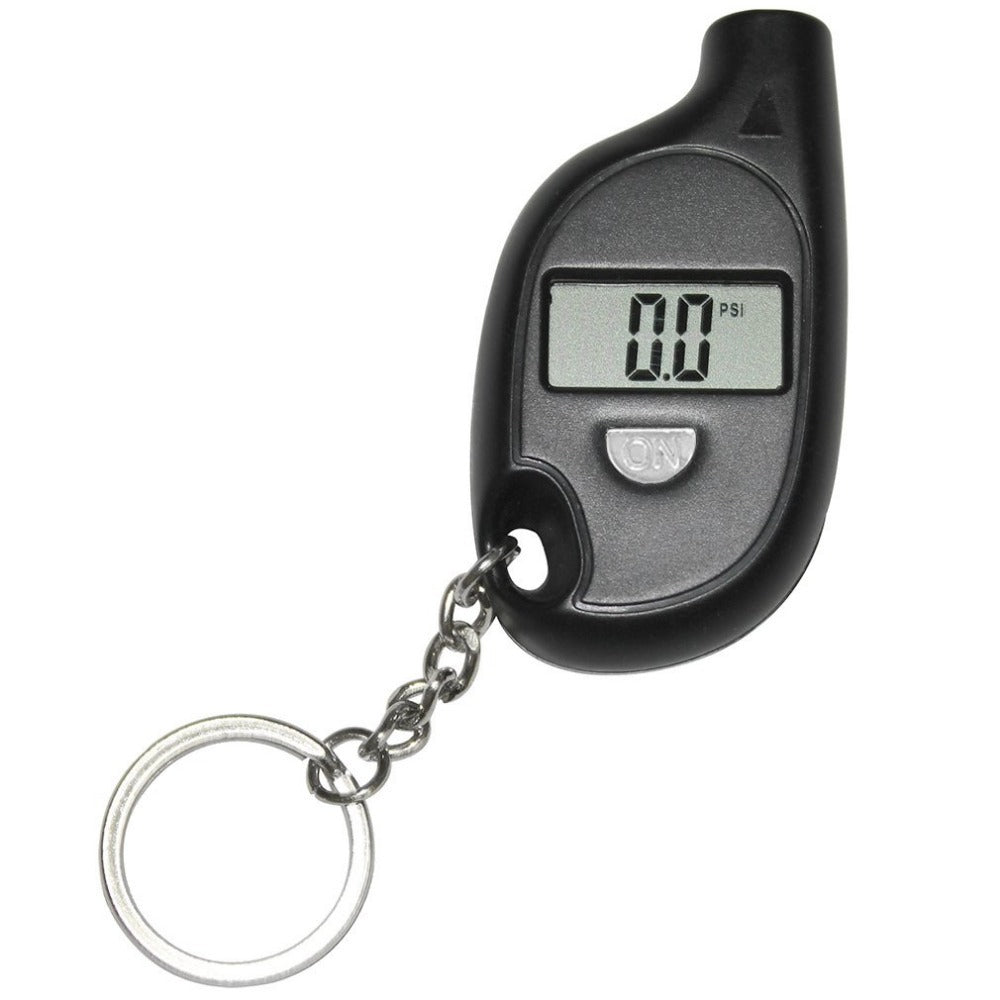 Keychain tire pressure gauge