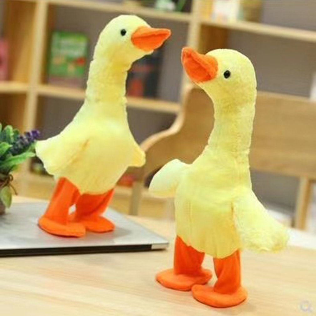Jouet de petit canard jaune chantant, levage du cou 