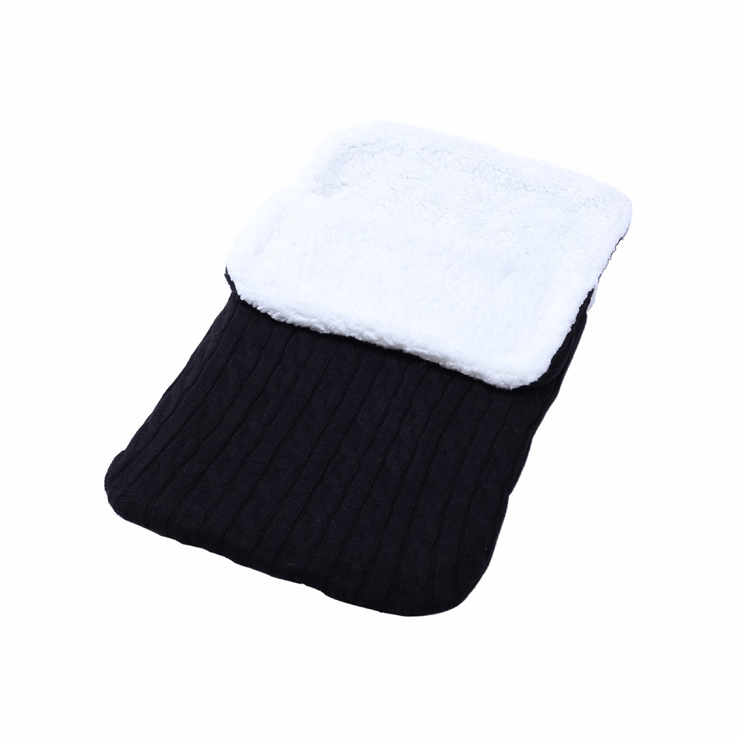 Sac de couchage épais pour bébé, doublure polaire, tricot chaud, poussette en laine