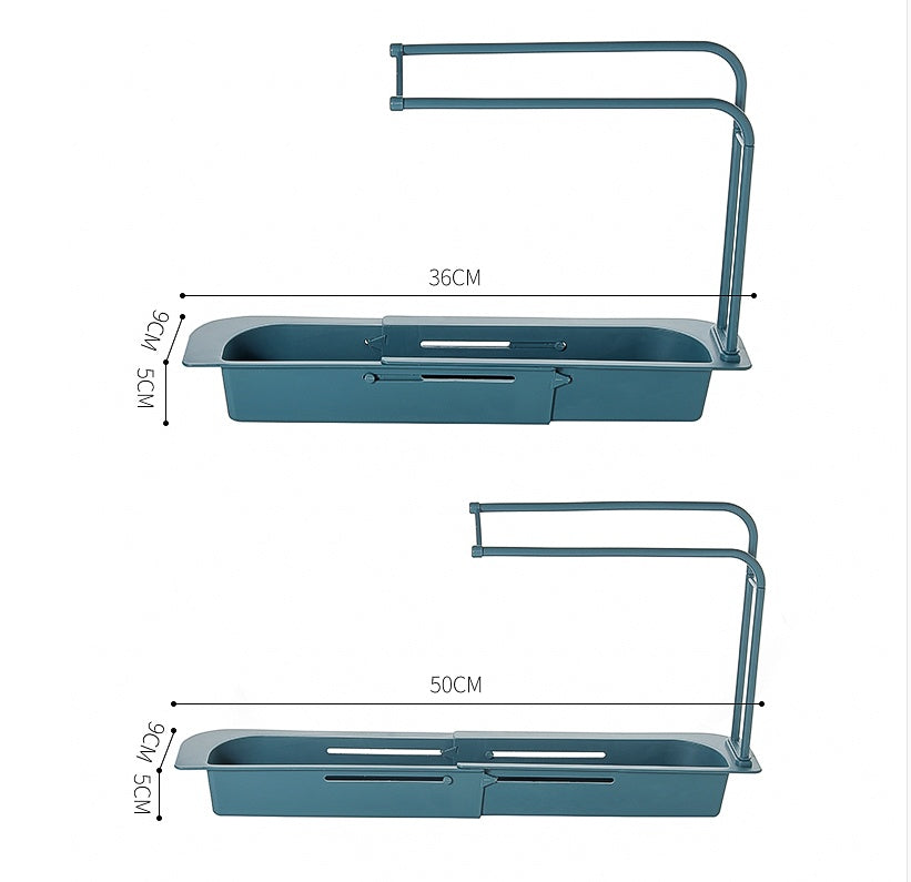 Support étagères d'évier télescopique, panier de vidange de rangement extensible pour la cuisine domestique