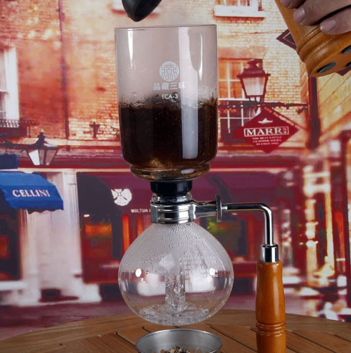 Siphon cafetière théière cafetière sous vide Machine en verre