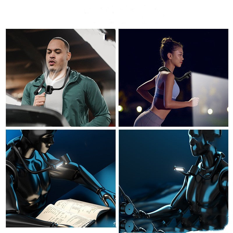 Ventilador de cuello colgante perezoso, carga USB portátil con pequeño ventilador ligero