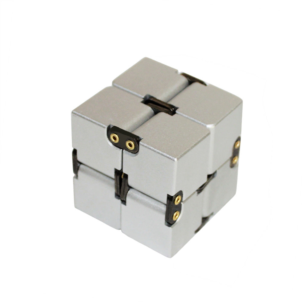 Jouet anti-Stress Cube infini en métal de qualité supérieure, décompresse Portable, jouets relaxants pour enfants et adultes