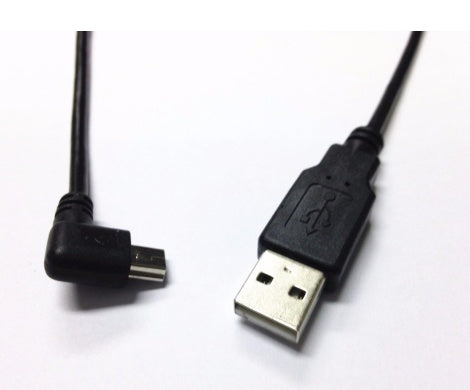 Câble USB Mini 5 broches 5P à angle droit mâle vers USB 2.0 A mâle, câble de chargeur d'alimentation de 0.2m pour Chromecast