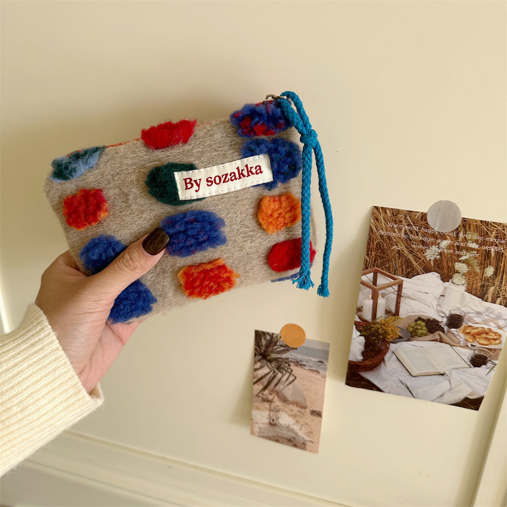 Nouveau Sac à bandoulière portatif de seau en peluche de bandoulière