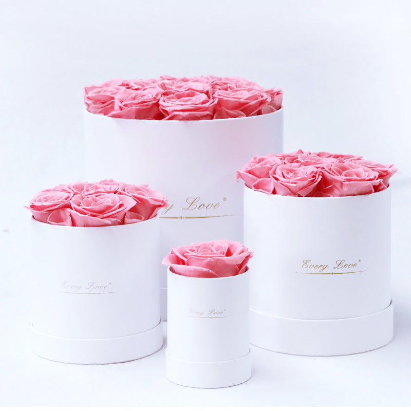 Fleur de vie éternelle Rose immortelle avec seau à câlin, cadeau romantique pour la saint-valentin