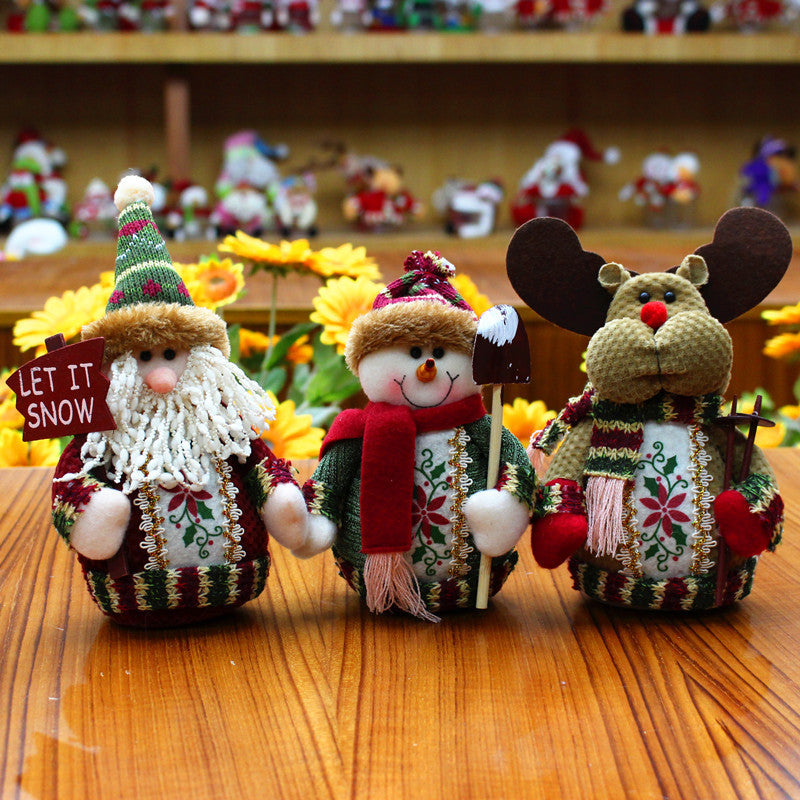 Elan de Noël Père Noël Bonhomme de neige Décorations de Noël