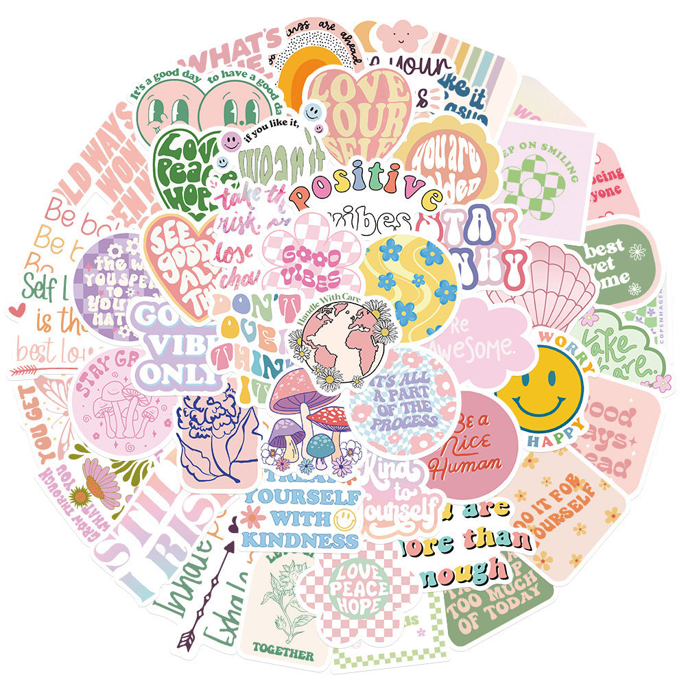 Autocollants de déclaration de motivation décorés