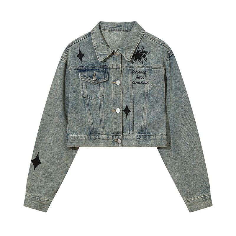 American High Street Vintage XINGX Embroidered Denim Jacket