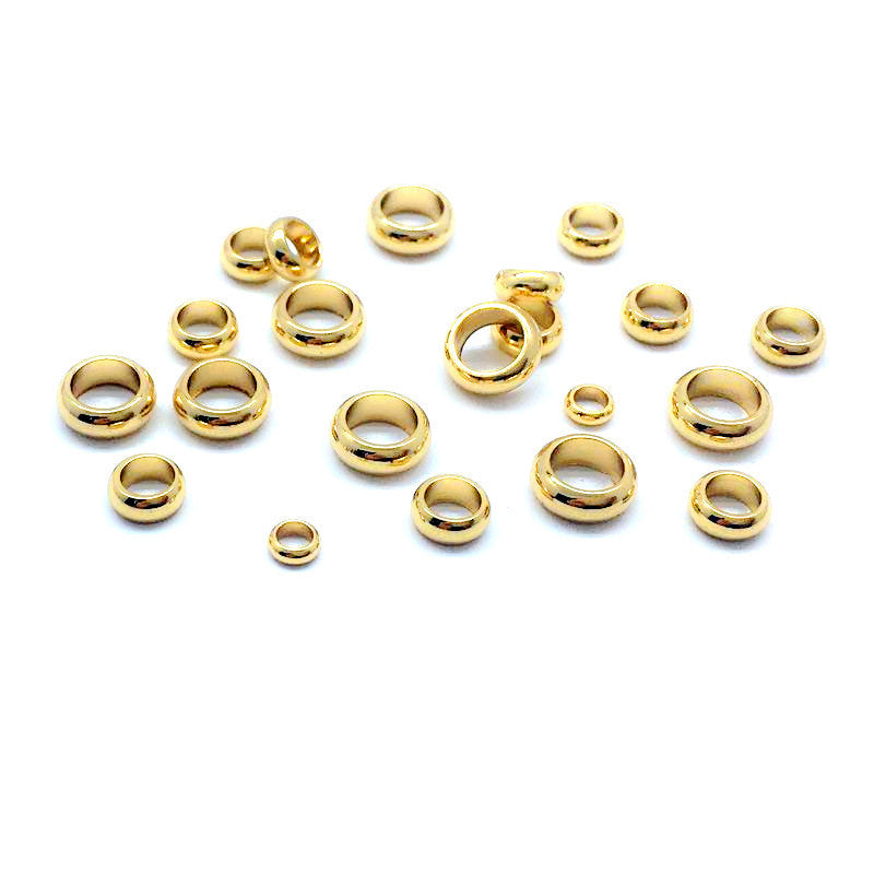 Stainless Steel Pearl Ring Spacer Beads Diy Ornament Accessories
