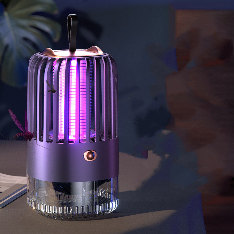 Lámpara silenciosa para matar mosquitos con succión de descarga eléctrica