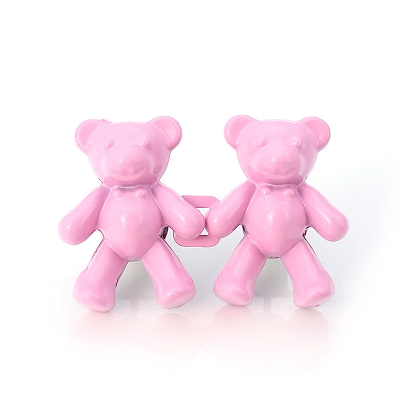 Broche ours mignon, Clip de taille, fermeture à pression en métal, épingles pour pantalons, bouton détachable, boucle sans couture, jean, réduire la taille, serrer la broche