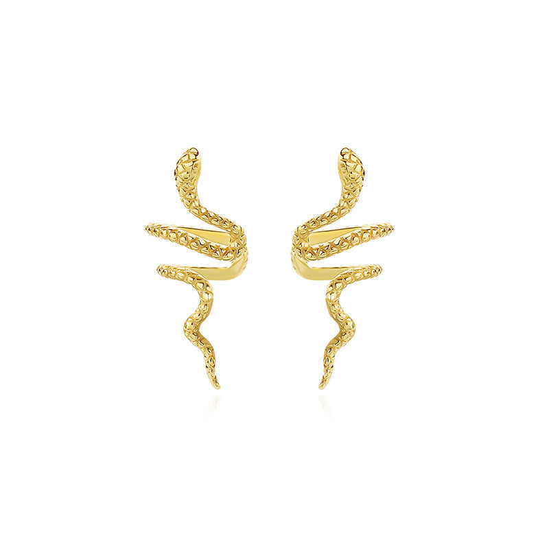 925 Sterling Silver Snake Ear Clip Niche Normcore Bag