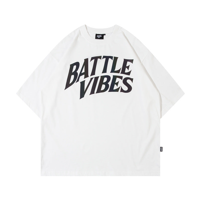 Fashion Letter Print Short-sleeve T-shirt Men