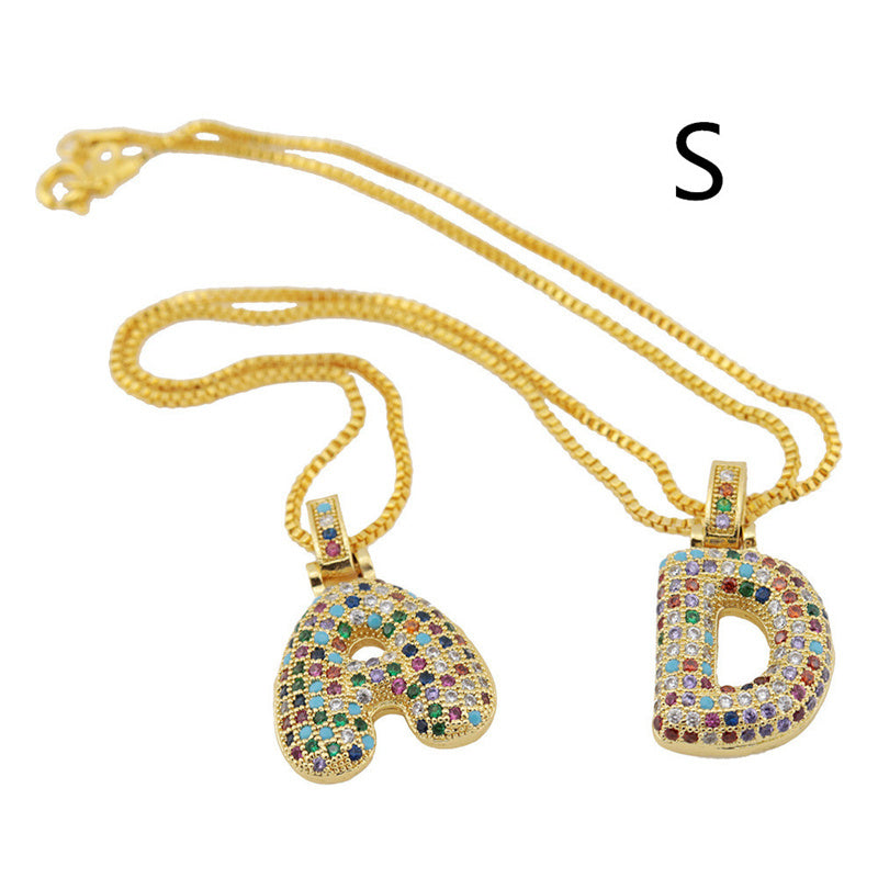 Clavicle Chain Copper Color Zircon Pendant