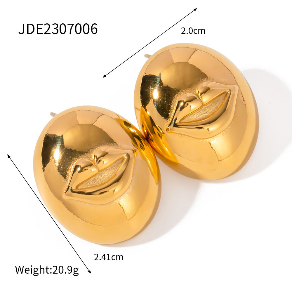 Boucles d'oreilles en forme de lèvre à la mode, boucles d'oreilles en acier titane simples de haute qualité