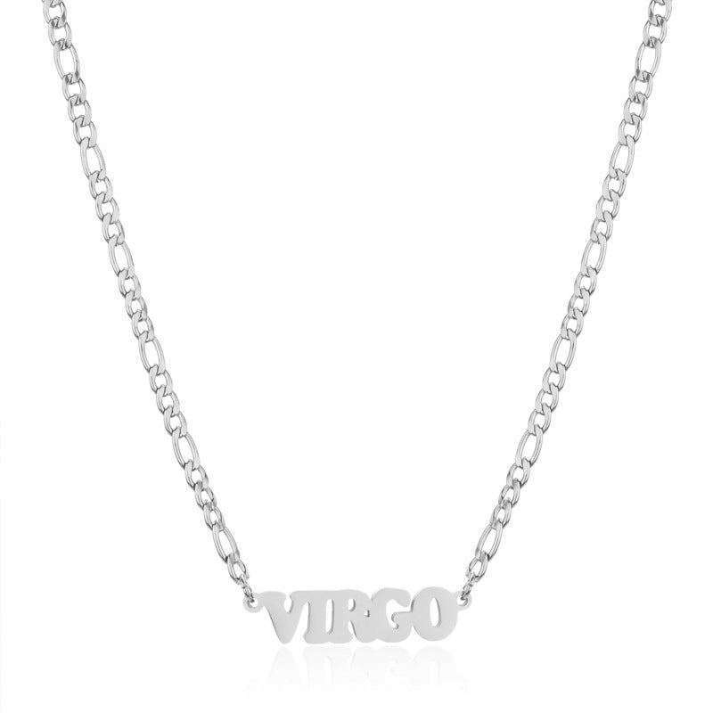 New 304 Stainless Steel 18K Gold Simple Twelve Constellations Necklace