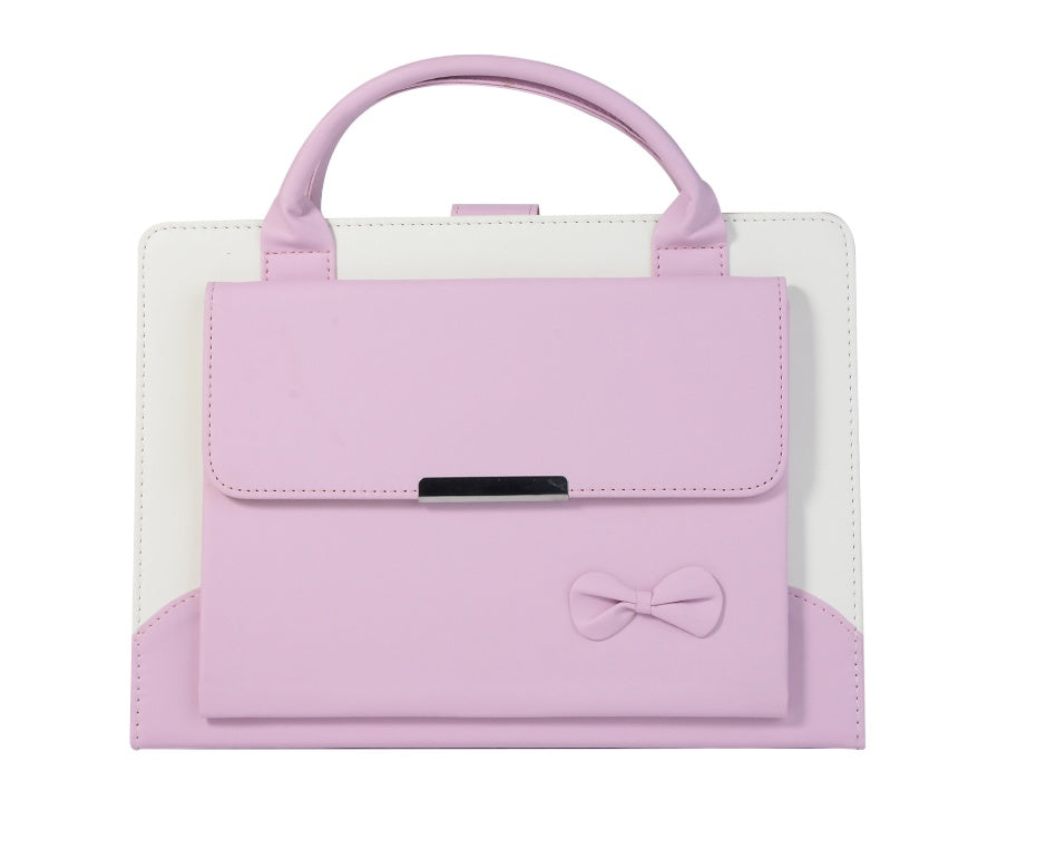 Compatible avec Apple, nouvelle housse de protection pour IPAD9.7, mini234, sac à main à nœud pro11, étui plat en cuir 10.5