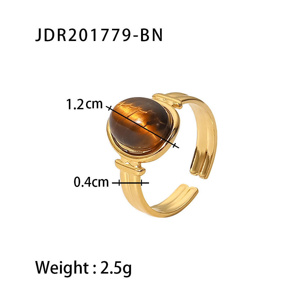 Non-irregular Geometric Line Ring Female Ins