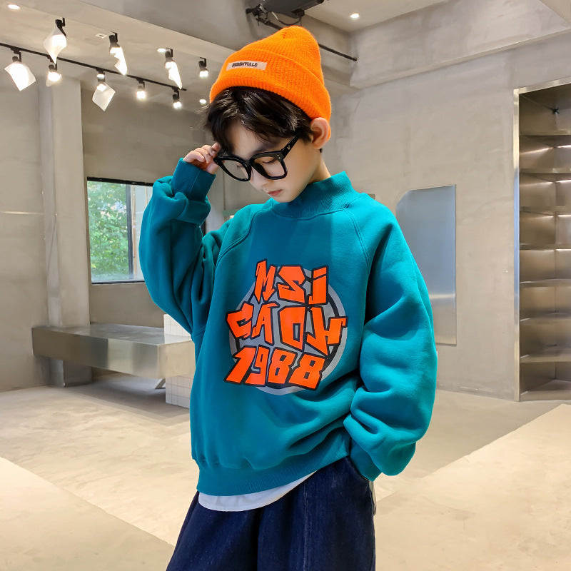 Pull en polaire pour garçons, vêtements d'automne et d'hiver
