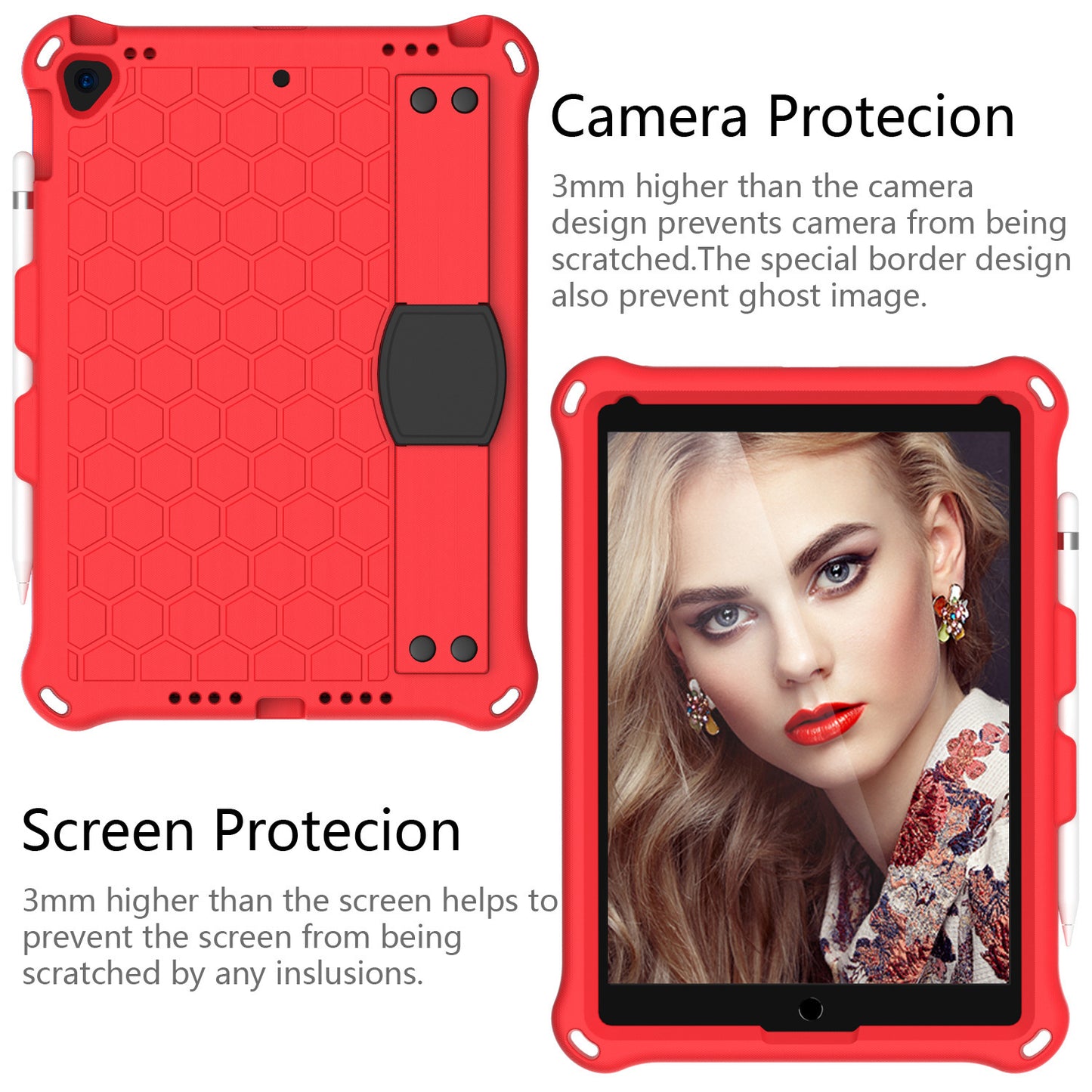 Compatible avec Apple, nouvelle coque EVA en nid d'abeille pour iPad 10.2