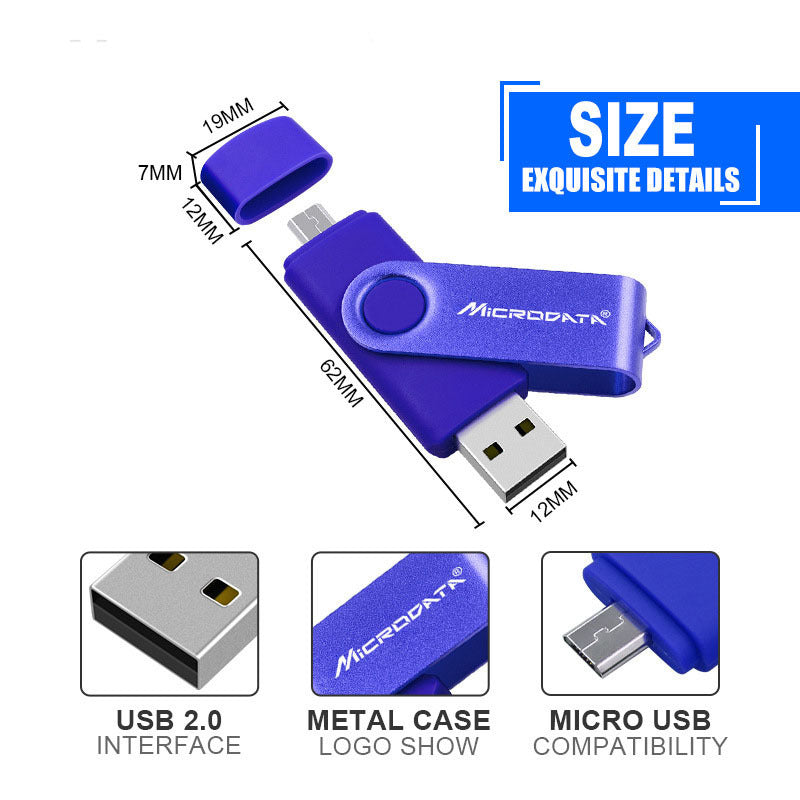 Compatible avec Apple, ordinateur téléphone portable U disque 128g 64g 32g 16g 8g clé USB en métal pour voiture