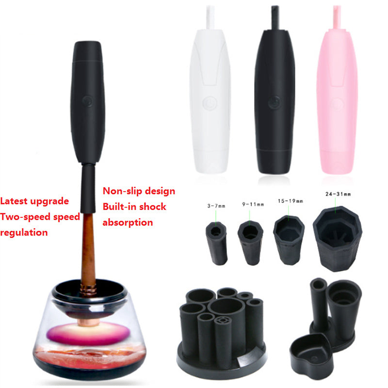 Ensemble de nettoyant pour pinceaux de maquillage électrique