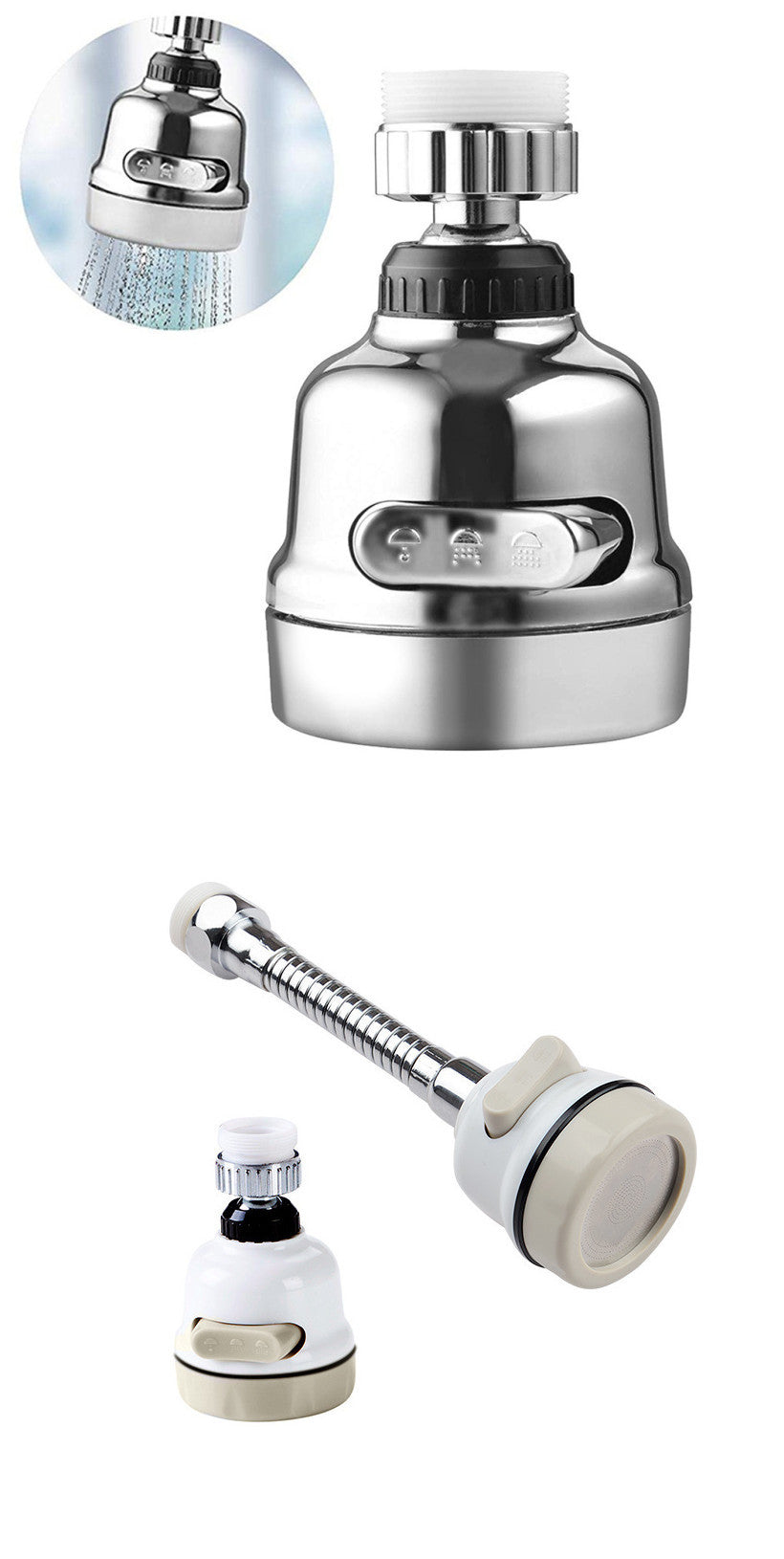Grifo Booster Ducha Grifo doméstico Filtro contra salpicaduras