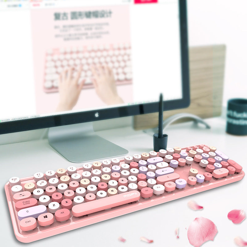 Clavier punk de filles de rouge à lèvres de couleur