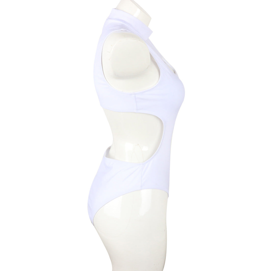 Maillot de bain une pièce à fermeture éclair pour femme