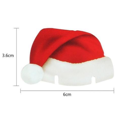 Chapeau de noël rouge en papier, 10 pièces, carte de coupe de vin, de Champagne, décor de Table de fête de noël, décorations DIY pour la maison 
