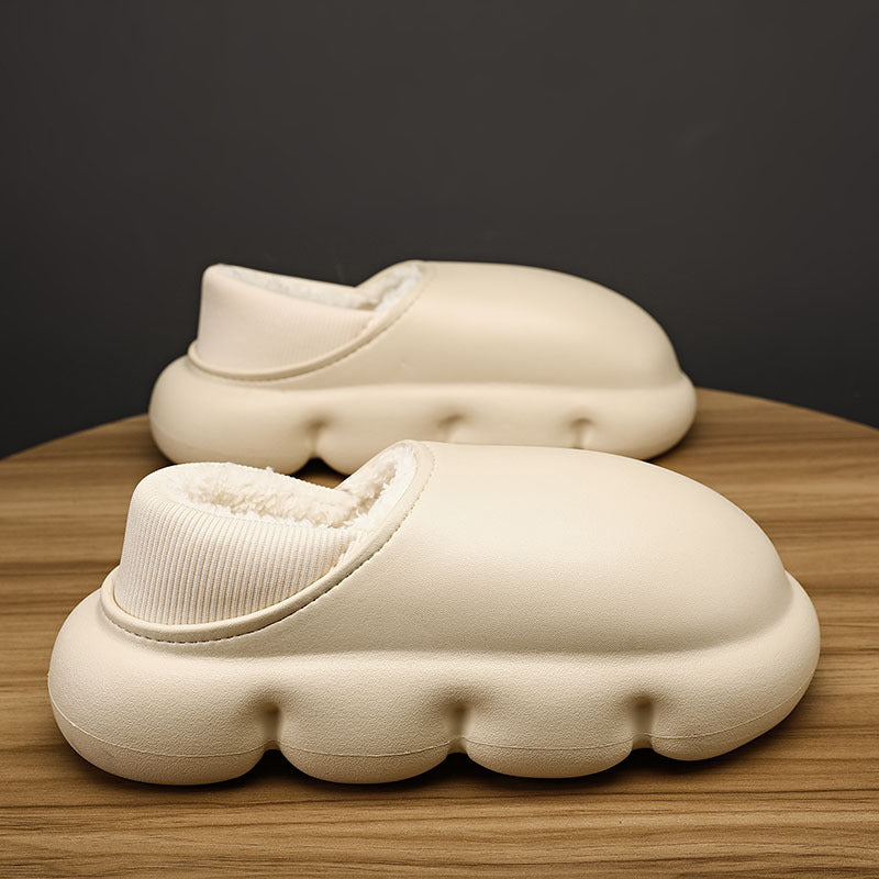 Chaussures d'hiver en coton à pain pour couple, plateforme et chaussures en velours imperméables