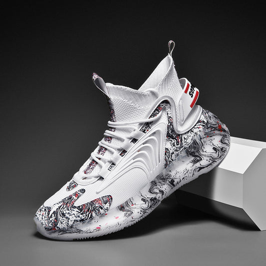 Chaussures de basket-ball en coton peluche pour hommes de haute saison