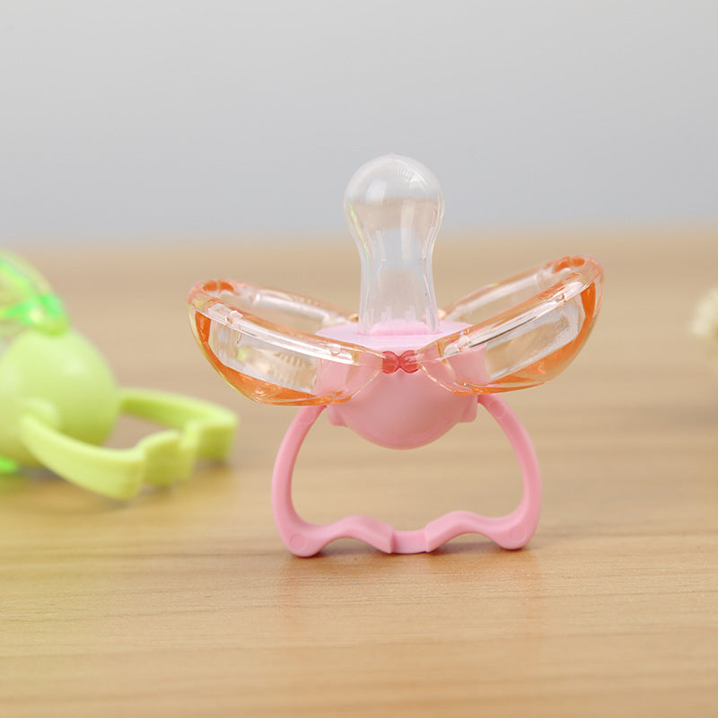 Amor bebé bebé nuevo chupete para bebé anti cerrado automáticamente cabeza redonda pelo plano emitido al azar