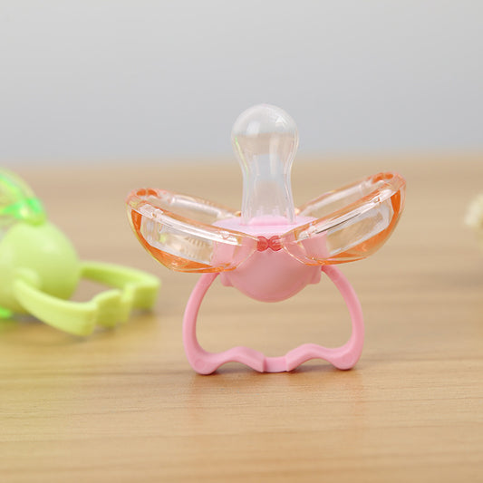 Amor bebé bebé nuevo chupete para bebé anti cerrado automáticamente cabeza redonda pelo plano emitido al azar