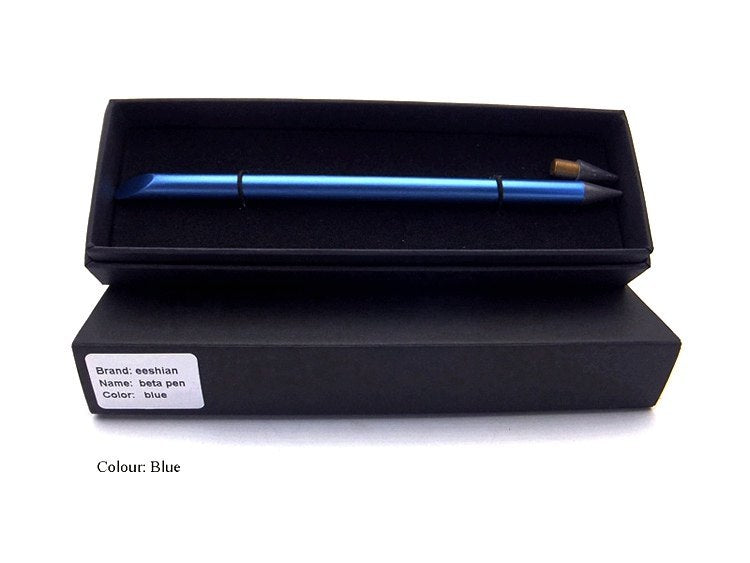 Bolígrafo metálico sin tinta.