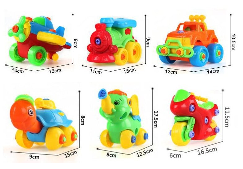 Démontage blocs d'assemblage jouets bricolage moto voiture modélisation bâtiment Construction écrous jouets pour enfants cadeaux