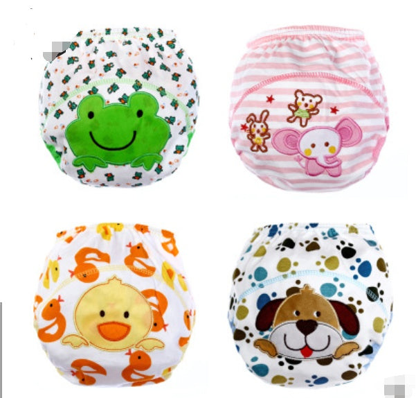 Pantalons à couches de dessin animé pour enfants, pantalons d'apprentissage pour bébés, pantalons d'entraînement respirants en coton pour nourrissons, couches lavables