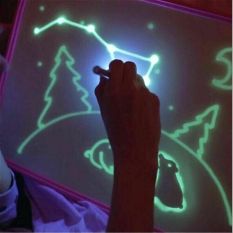 Jouet éducatif tapis de dessin 3D magique 8 effets de lumière Puzzle planche carnet de croquis