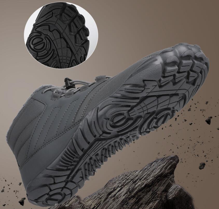 Chaussures chaudes en coton pour sports de plein air à cinq doigts, bottes résistantes à l'usure et antidérapantes