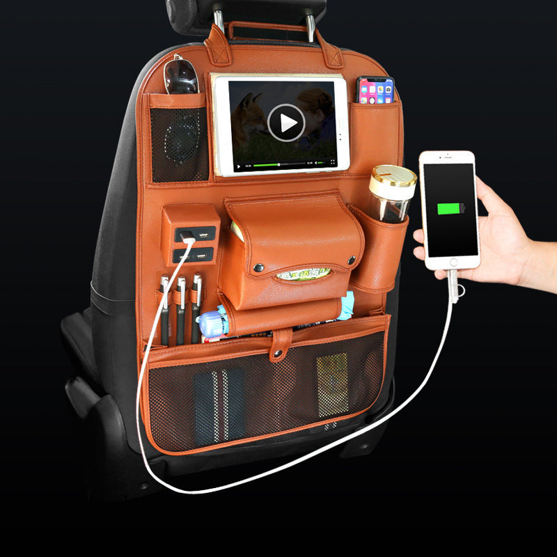 Sac de rangement de dossier de voiture, siège de rangement multifonctionnel