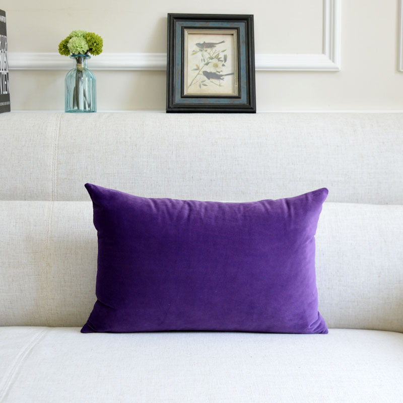 Coussin décoratif en velours pour canapé